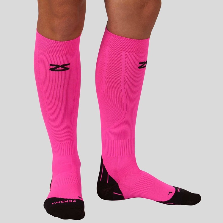 Calf Sleeves, Neon Pink - XS